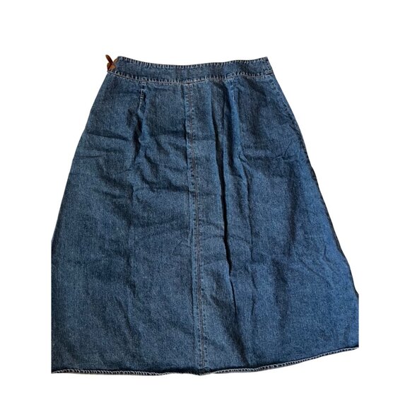 Vintage Ralph Lauren Denim Aline Jean Skirt Women's Size 18W Adjustable Buckle - Picture 4 of 4